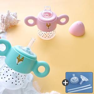 [스와비넥스] 헬로폭스 양손잡이 스파우트 빨대컵세트(타사 호환가능)