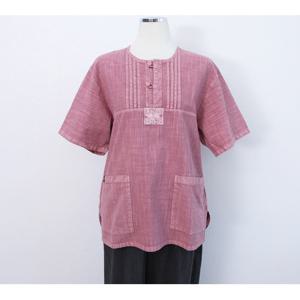 메밀꽃 피는날 남녀공용 슬라브 반팔 상의 생활한복