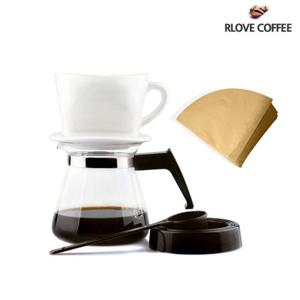 [알럽커피] 핸드드립세트 도자기101세트 1~2인용 (화이트5종)