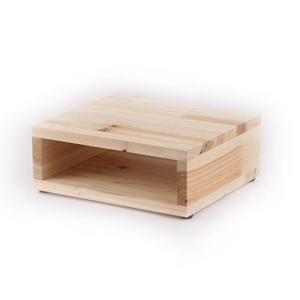 원목 삼나무 모니터 받침대 보조 BOX