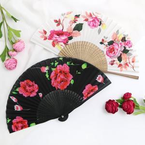 N 수공예 대나무 접이식부채(천장미)