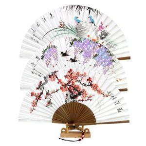 [박씨상방] 친필 오죽선대 한지 접부채 (화조) +매듭