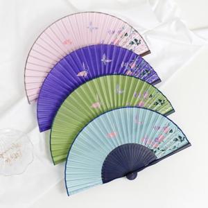 N 대나무 접이식부채 나비장미