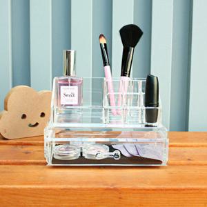 아크릴 화장품 정리함 1단 사각수납함세트