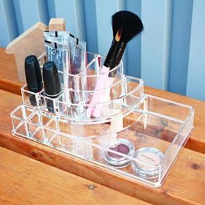 아크릴 화장품 정리함 라운드 수납함(대)