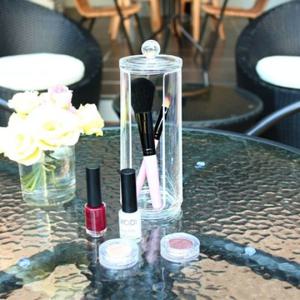 아크릴 화장품 정리함 원통 수납함(대)