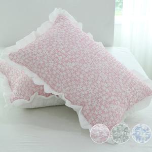 바숨 눈꽃 시어서커 프릴 여름 베개커버 40X60 50X70