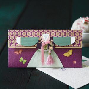 돈봉투/용돈봉투/상품권봉투/ 푸른빛 한복봉투 FB209-2