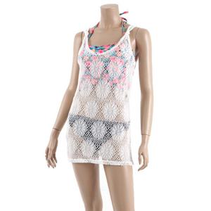 [비키로라] 그물 커버업  - 루즈 꽃잎 나시 M6016