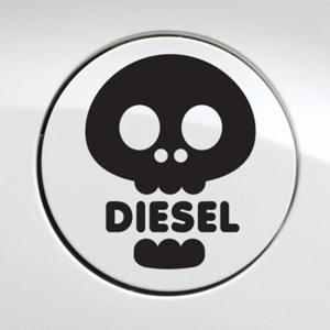 주유구 해골 디젤 / 주유구스티커 자동차스티커