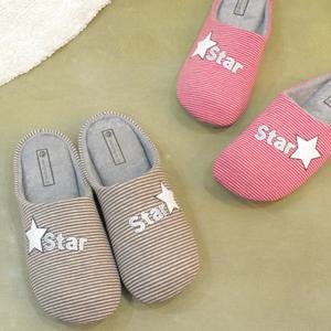 [포리빙]스타라인 거실화 레드M  털 겨울 실내 슬리퍼 실내화