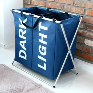 빨래바구니&분리수거함 접이식 사각2단 C