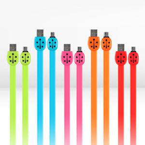 칼론 FASHION1 무당벌레 충전데이터 케이블/5핀/USB