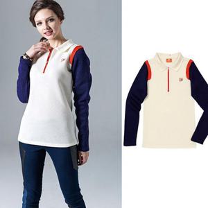 [피가로]여성 집업 니트 카라티셔츠 아이보리