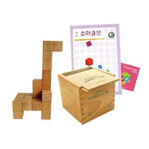(가베가족) KS1509 큰솔 원목소마큐브 1단계 세트