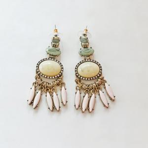 celi 핑크 태슬 포인트 볼드 드롭 파티 귀걸이