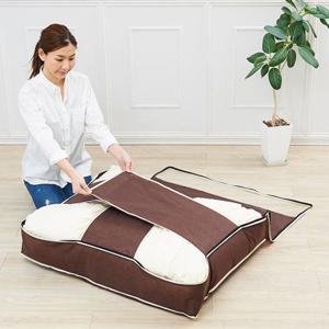 [일본아이디어쇼] 뉴 숯 함유 오리털담요이불 수납함 (대)