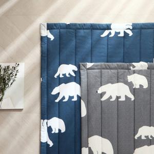 [타카타카] 베어 플란넬 3인 소파패드 겸 주방러그 (2color)