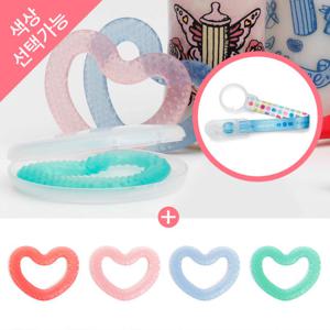 [스와비넥스] 발렌타인 러브 치발기(+0m)+리본클립 세트