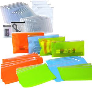 PVC슬라이드지퍼백/칼라-주황25x17(10장)/주문제작