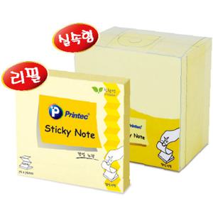 팝업스티키노트 P7676Y 노랑 리필 프린텍