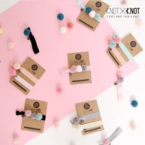 [KNOTXKNOT] 단독디자인 플라워레이스파티 헤어타이 고무줄