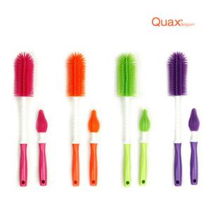 쿠아스 실리콘젖병솔+젖꼭지솔 세트 (일자형)