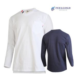 [필골드] MD921 탐포켓 20수 브이넥티셔츠