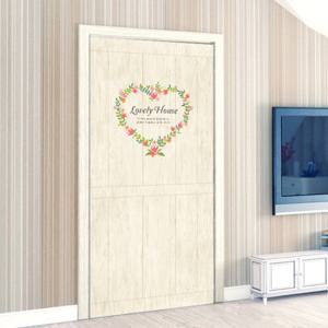 현관문시트지 리폼 무늬목 / 하트 플라워 ver.1(에어프리A형)