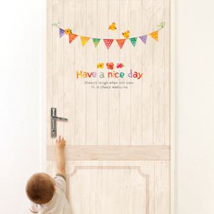 현관문시트지 리폼 무늬목 / Have a nice day(에어프리)