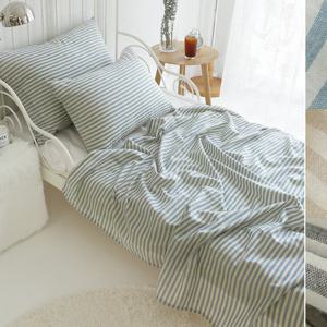 빈티지 스트라이프 면 여름이불-베이지,블루,블랙(S 이불단품)