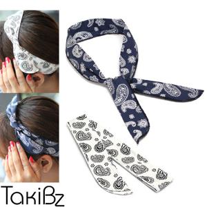 타키비즈 바캉스반다나 심플 페이즐 와이어 헤어밴드