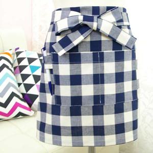 [리빙데코]빅체크 허리앞치마 주문제작상품