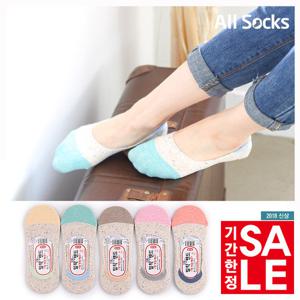 [올삭스 시즌오프]여자 밀착더블밴드 푸딩 페이크삭스