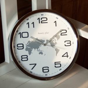 [서운아트] 월드 크롬 무소음 벽시계