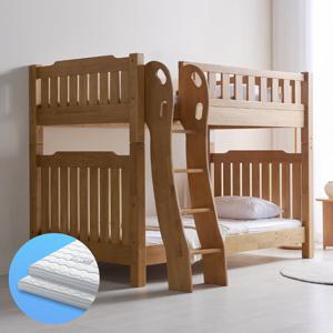 (착불) 클래식 분리형 원목 이층침대SS+캐시미론 매트포함 IK303B