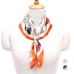 [블루피오레] 트렌치코트 쁘띠 실크 스카프 AF3378