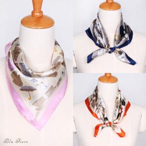 [블루피오레] 트렌치코트 쁘띠 실크 스카프 AF3287