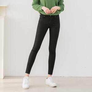 [진마니아] 시크 블랙 허리스판 슬림 스판 스키니진