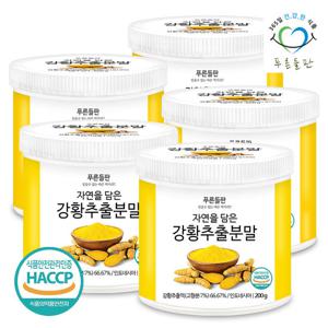 푸른들판 강황 추출 분말 가루 200g 5통 터메릭 튜메릭 파우더