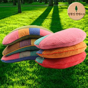 편백칩 반달 쿠션베개-나노초미니