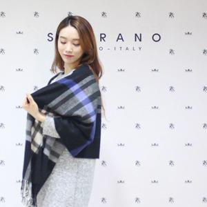 [소브라노] 트렌디 체크 머플러& 숄