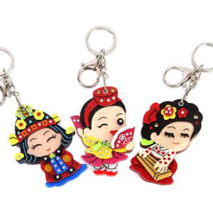 [박씨상방] 전통 아크릴거울&열쇠고리(여인)/외국인한국기념선물