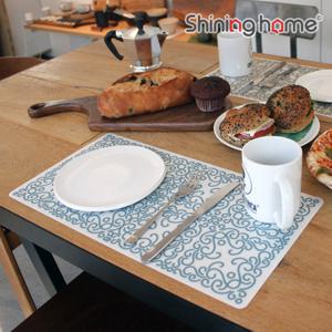 샤이닝홈 클래식 다이닝 식탁매트 1P 실리콘테이블매트/주방매트