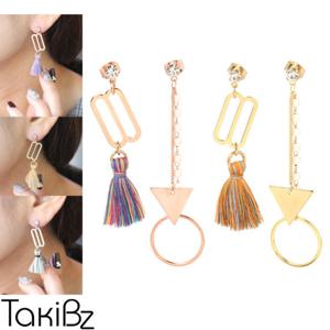 [타키비즈] 트레빌 테슬 언발런스 귀걸이(실버침)