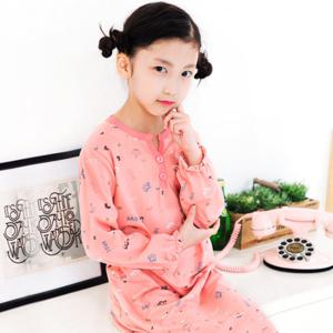 이라인 오마이러브 아동 긴팔 원피스 잠옷 파자마