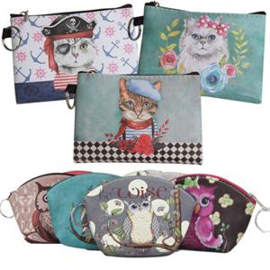 DYNN 일러스트 다용도 지갑 파우치