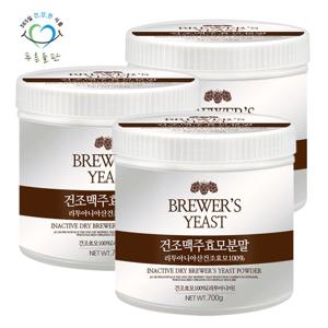 푸른들판 리투아니아산 건조 맥주 효모 분말 700gx3통 가루 100%
