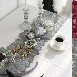 레이스 테이블러너-그레이.버건디(2인)