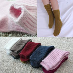 포근한 고퀄리티 겨울 앙고라 골지 양말